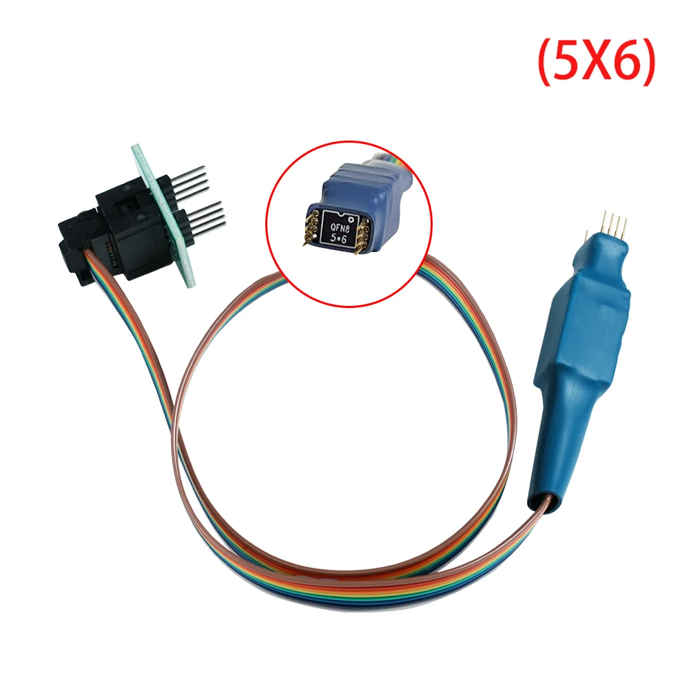 Ic Clamp DFN8 QFN8 WSON8 Dip8 Chip Probe Line Read Write Burning Needle 1.27 6x8 6X5 Programmer Test Socket for RT809H/F CH341A