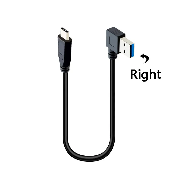 High-Speed USB 3.0 Type A to C Angled Extension Cable