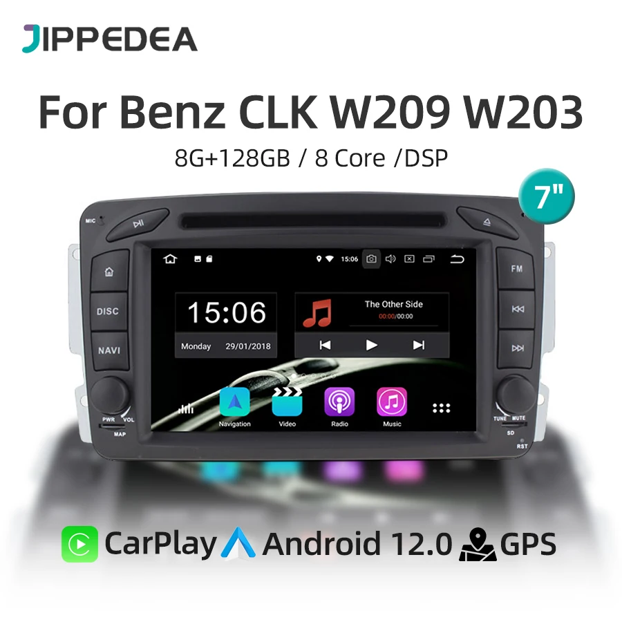 

2 Din Android 12 CarPlay 4G WiFi GPS-навигация стерео радио автомобильный DVD-плеер для Mercedes Benz C-Class W203 W209 W463 Viano Vito