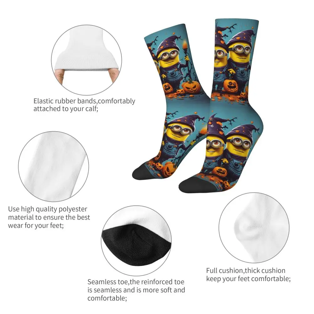 Custom Cool Print M- Minions Cartoon Socks for Women Men Stretchy Summer Autumn Winter M- Minions Bananas Crew Socks 156 S36280531b93a426b9d8d49fab163360eU