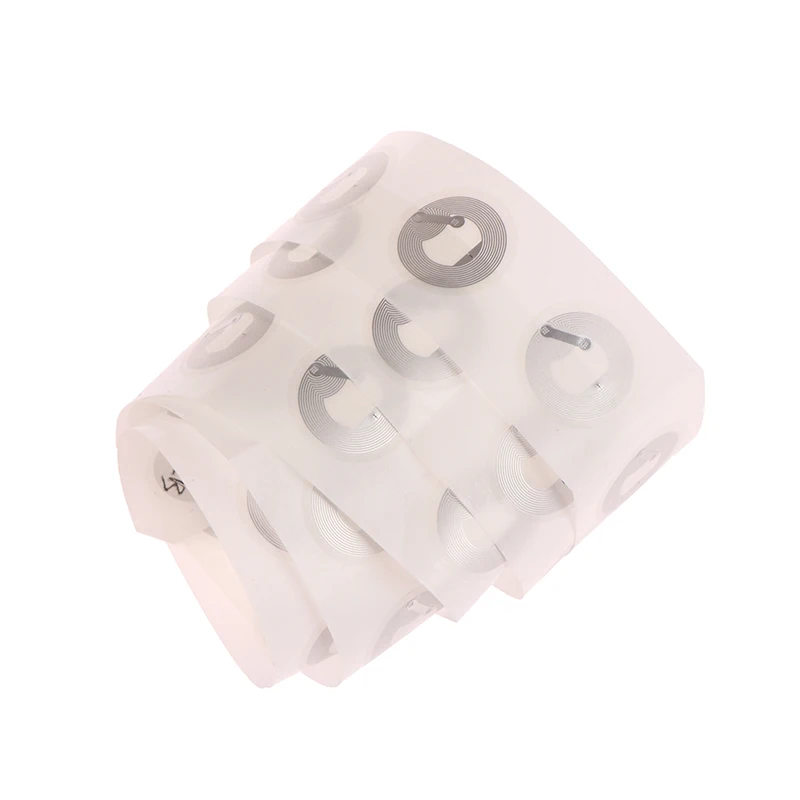 10개 투명 NFC 태그 213 스티커 프로토콜 ISO14443A13.56MHz 213 범용 라벨 RFID 태그 및 모든 NFC 휴대폰