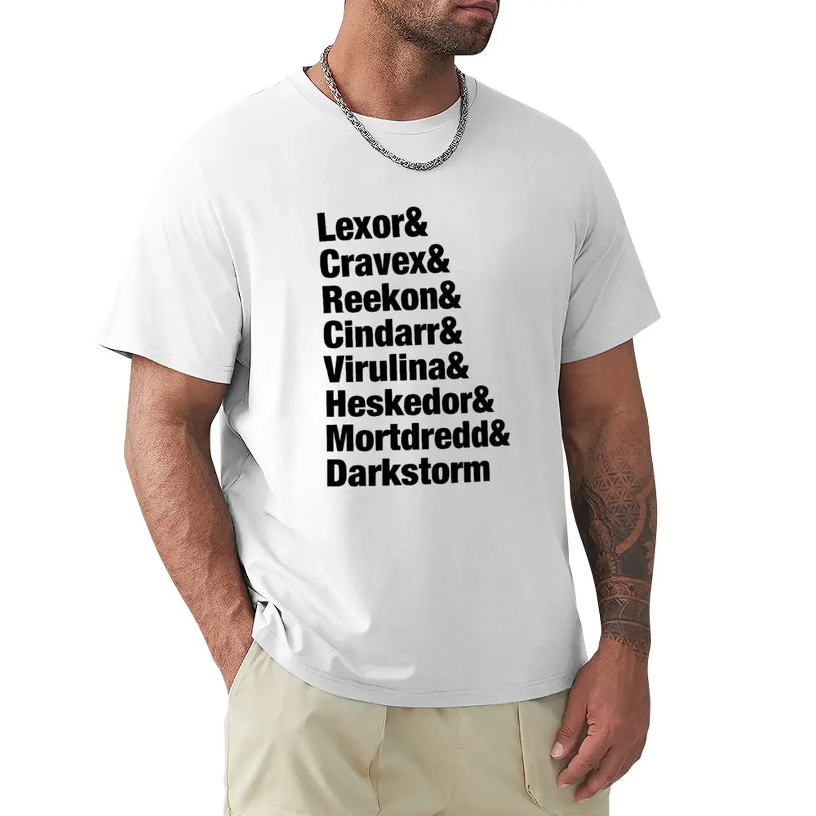 

Visionaries- Darkling Lords squad list T-Shirt vintage plain plain white t shirts men new edition summer tops plain t shirts men
