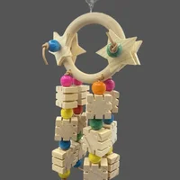 Parrot Toys, Five Pointed Star Rings, Bird Supplies, Tools, Chew Swings, Wooden Medium To Large Bird Toys Parrot Toys 1