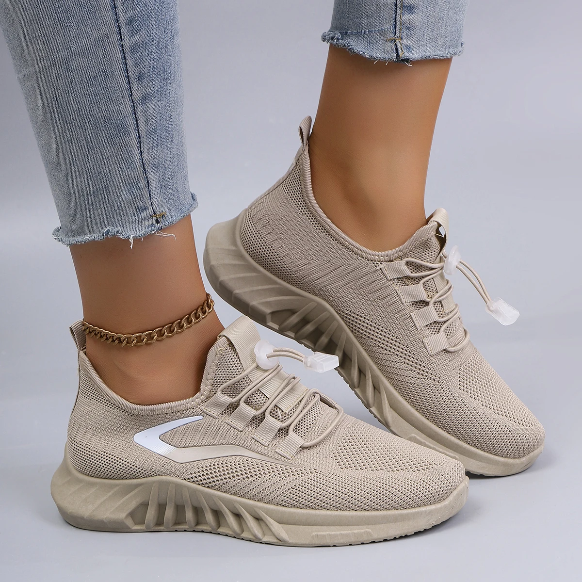 أحذية نسائية صيفية مسطحة من القماش الشبكي قابلة للتنفس، أحذية نسائية كاجوال، أحذية رياضية، تخفيضات، شحن مجاني