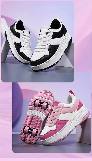 Shopee Tenis Buffalo Feminino Deformation Roller Skates Walking