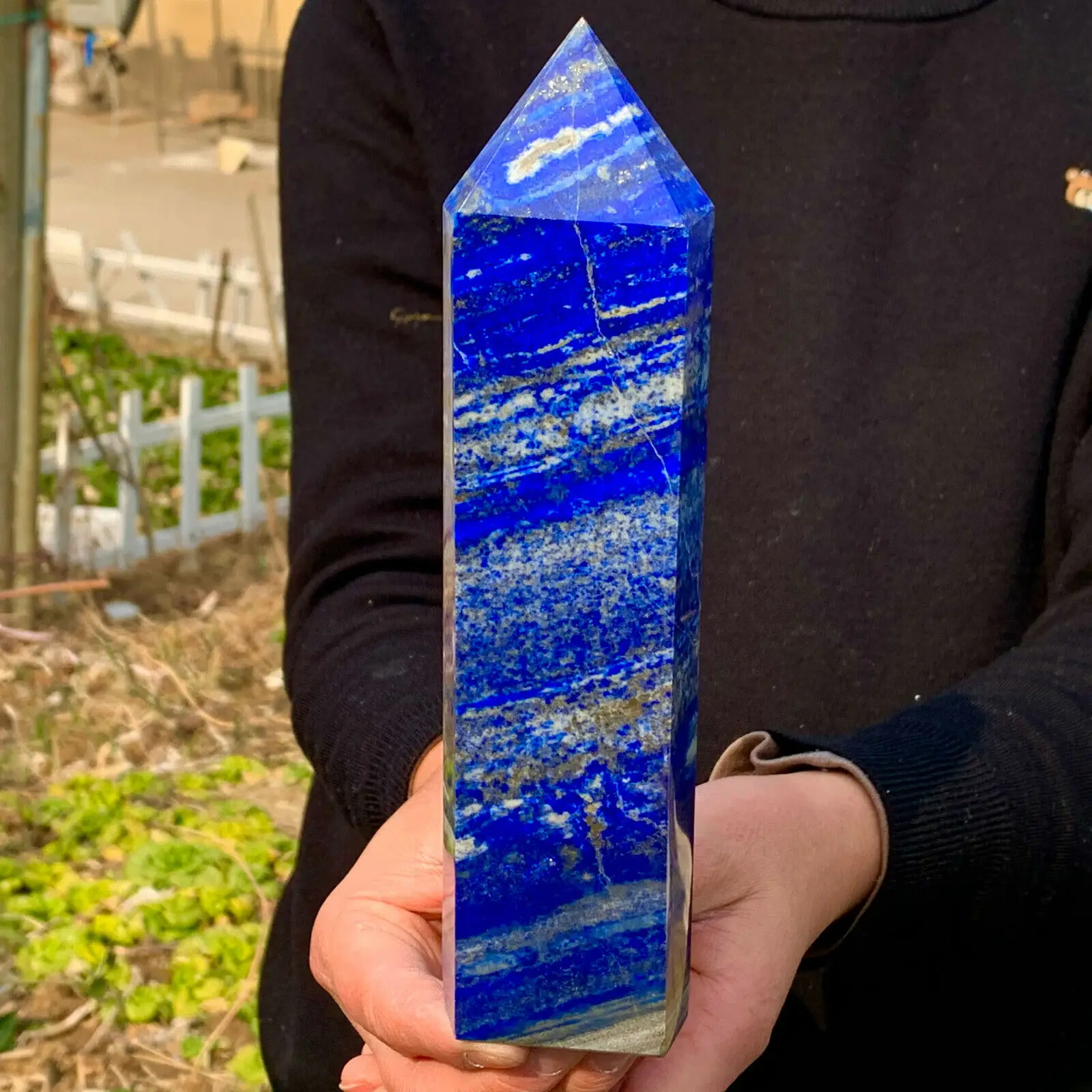 

Natural Lapis Lazuli Column Crystal Wand Healing Home Office Decoration Gifts Mineral Demagnetization