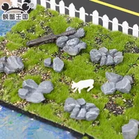 1pc Artificial Grass Turf Miniature Terrain Landform Mountain Moss Lichen Vegetation Landscape Garden Decoration Diorama Scenery 1
