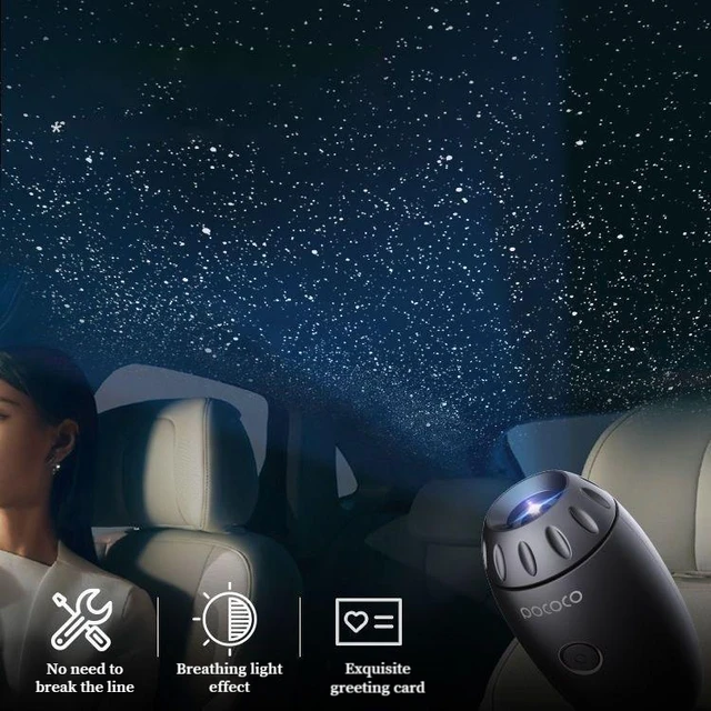 Proyector de galaxia para techo de coche, dispositivo de