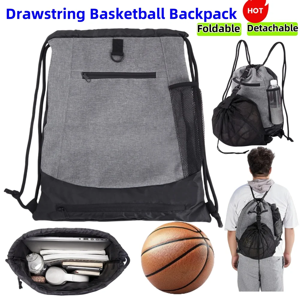 Nylon Drawstring Backpack for Sports and Outdoor Activities