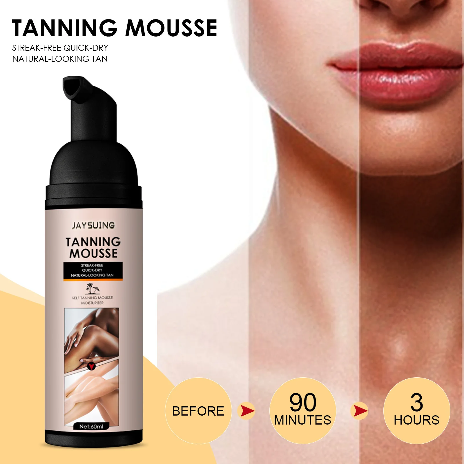 Cross border foreign trade beautiful black mousse bronze nutrition moisturizing moisture free wheat color black cream 250ml a black cover white hair natural black hair dye cream moisturizing nutrition deep cleaning improve frizz