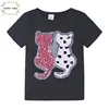 Kid Fashion Paillette T-Shirt Children Girls Change Color Sequins Cartoon Toddler Short Sleeve Flash Summer Clothes for 1-8Y 2