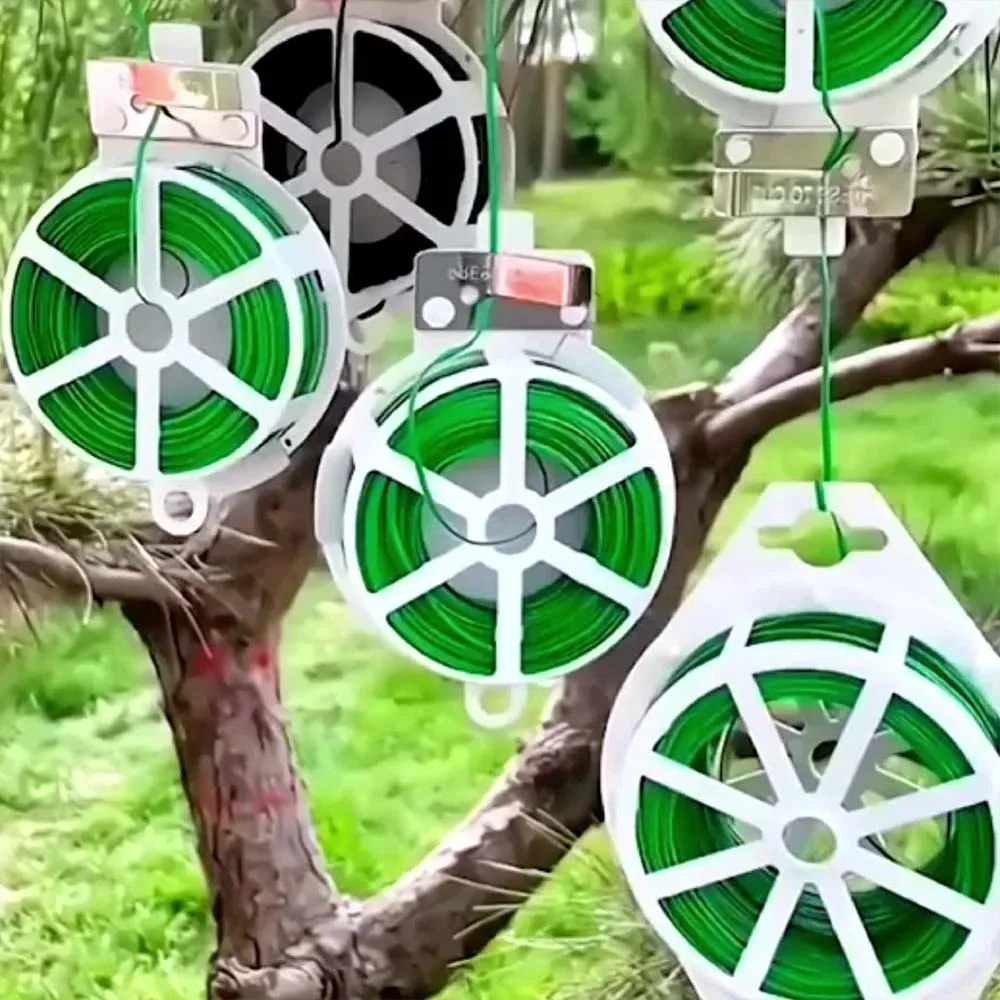 

100M/30M Roll Wire Ties Gardening Climbing Vines Fixed Ropes Flower Plant Support Strap Green Garden Cable Brackets Ties