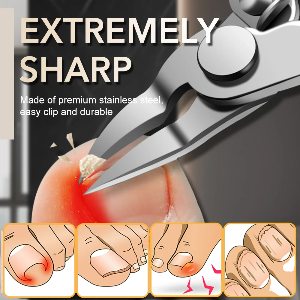 Toe nail clipper nail correction thick ingrown toenails nippers dead skin art pedicure care plier cutter scissor tool