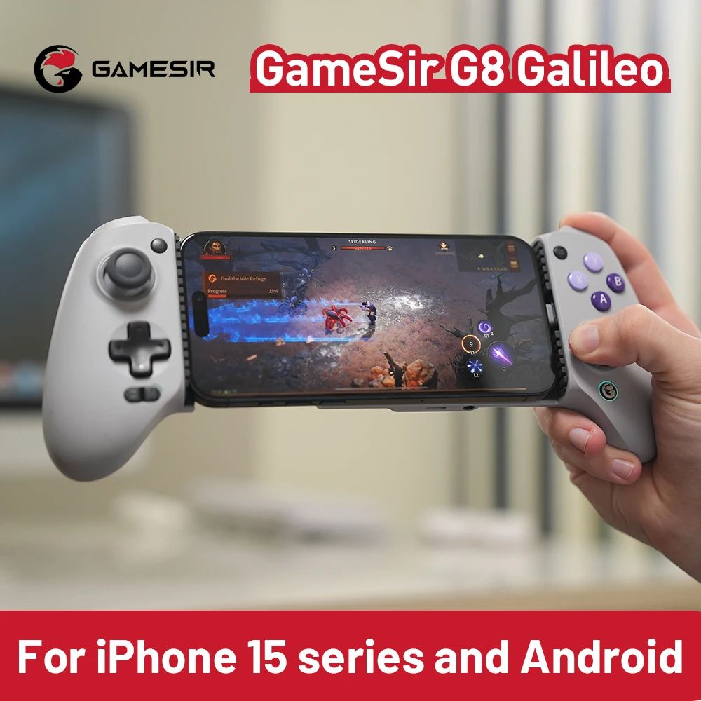 

Original GameSir G8 Galileo for iPhone 15 Series Android Type C Gamepad Mobile Phone Controller with Hall Effect Play Cloud Game