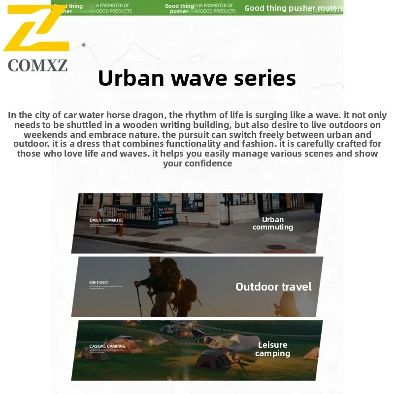 ​COMXZ Men Stand Collar Jacket Outdoor sport Casual Loose Fit  Autumn Waterproof Windbreaker Utility with Multi-Pockets​ Coat