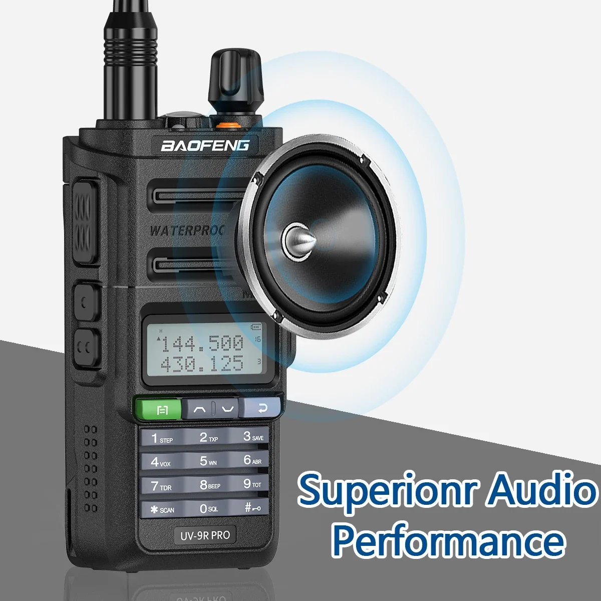 Baofeng UV 9R Pro V2 IP68 Waterproof Walkie Talkie Tri-Power Type-C Charger Dual Band Transceiver Ham Two Way Radio Marine Radio 4