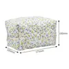 1PC Flower Printed Puffy Quilted Zipper Makeup Bag Storage Organizer Toiletry Handbag Cosmetic Pouch Large Travel Cosmetic Bag 6