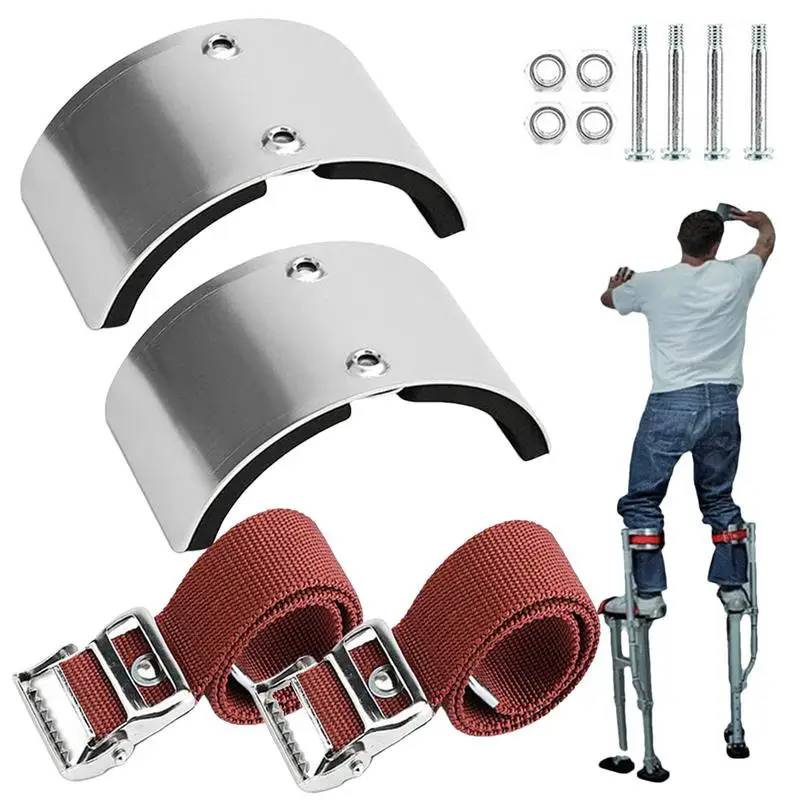 

2pcs Stilt Straps Set Adjustable Drywall Stilts Straps kit Leg Fixation Strap Kit Stilt Leg Pads Drywall Stilts Foot Straps
