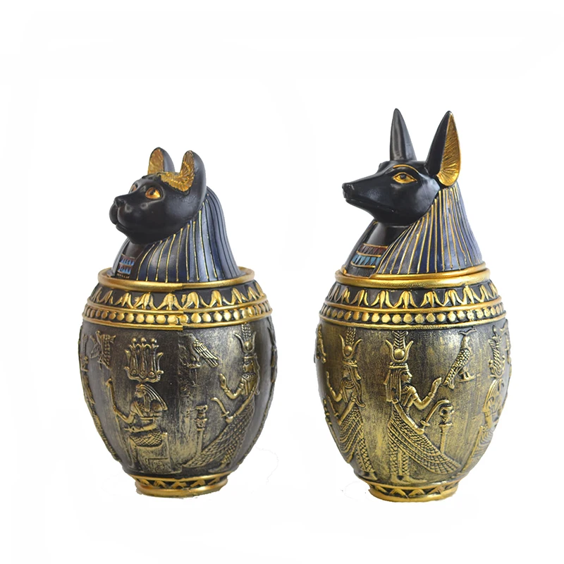 Pet Urn Pet Dog Cat Birds Ashes Urn Egypt Pharaoh Mythical Decoration Sacrifice Keepsake Columbarium Pets Coffin Ashes Altar