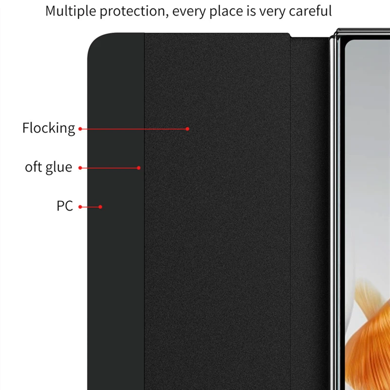 Leather Smart View Window Flip Cover with Touch Pen Slot for Huawei Mate X Series - Enhanced Protection
