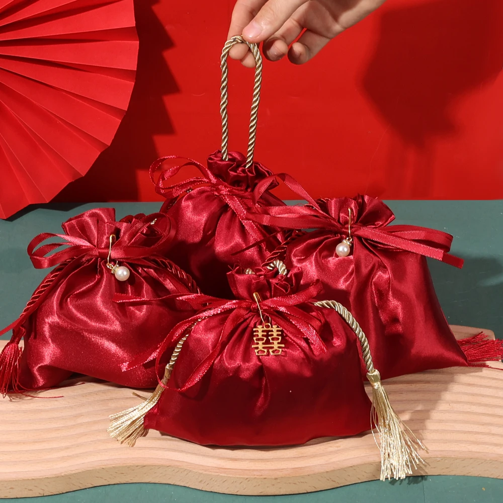 50 sacchetti per caramelle di Natale in plastica con coulisse, sacchetti regalo di Natale, sacchetti per regali di compleanno, snack, regali di nozze, bomboniere, stile casuale