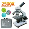 Compound Microscope for Adults Students 40X-2500X Lab Microscopes with Phone Adapter Slides Set  for School Home Education 1