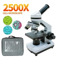 Compound Microscope for Adults Students 40X-2500X Lab Microscopes with Phone Adapter Slides Set  for School Home Education 1