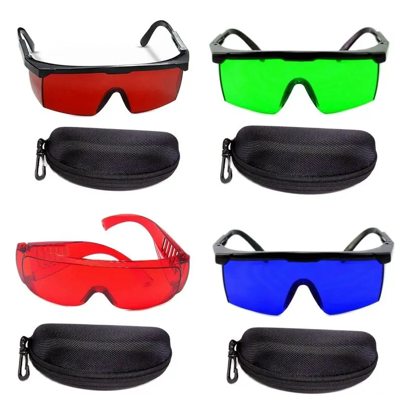 Blue Green Red RGB Laser Safety Glasses for 450nm 532nm 650nm Laser Eye Protection Goggles With Case 200 2000nm ipl laser protection goggles glasses for operator with clients eeypatch