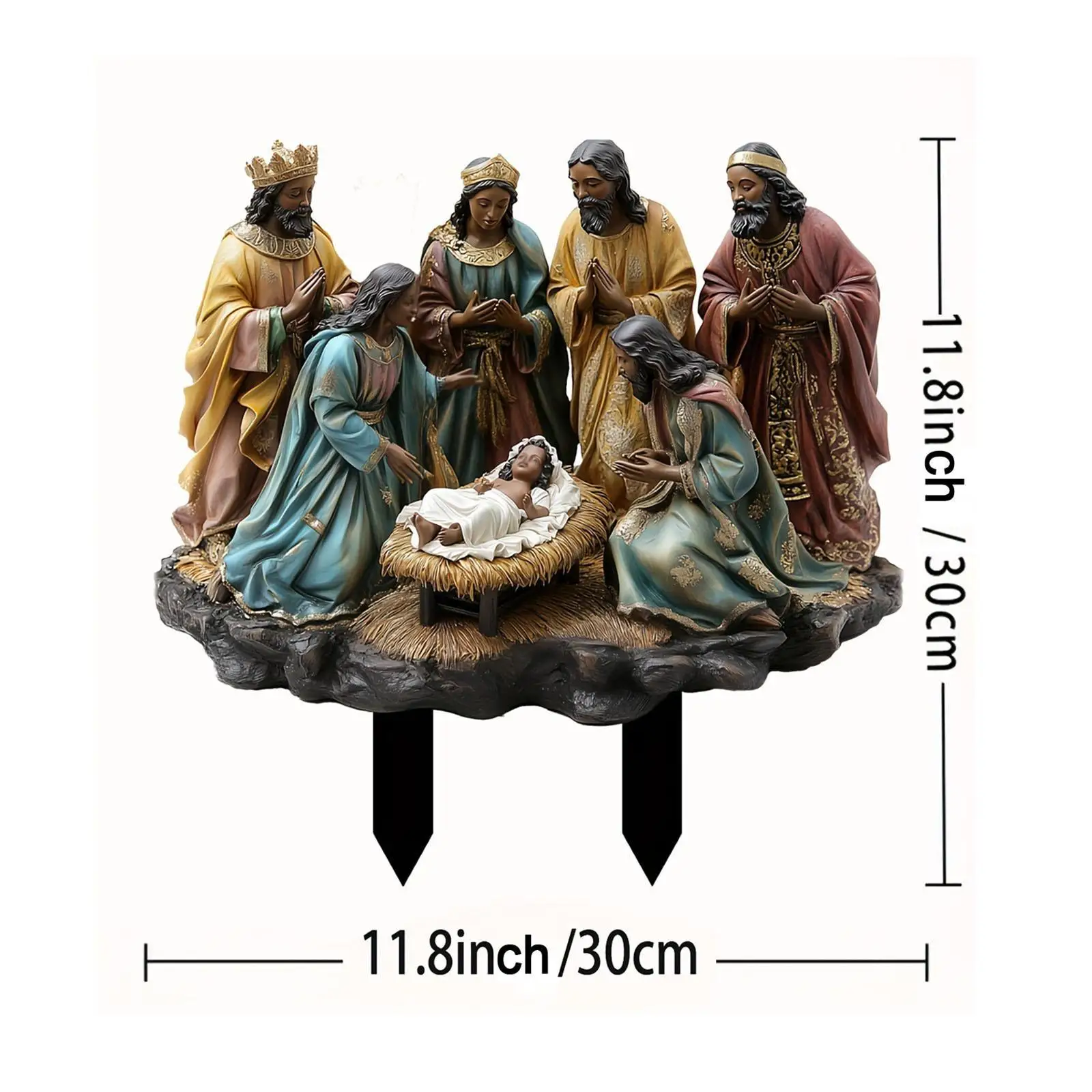 Christmas Yard Sign Stake Decor Flowerbed Decor Walkway Patio Landscape 2D Party Acrylic Decor Lawn Jesus Nativity Scene Stake Christmas Yard Sign Stake Decor Flowerbed Decor Walkway Patio Landscape 2D Party Acrylic Decor Lawn Jesus Nativity Scene Stake