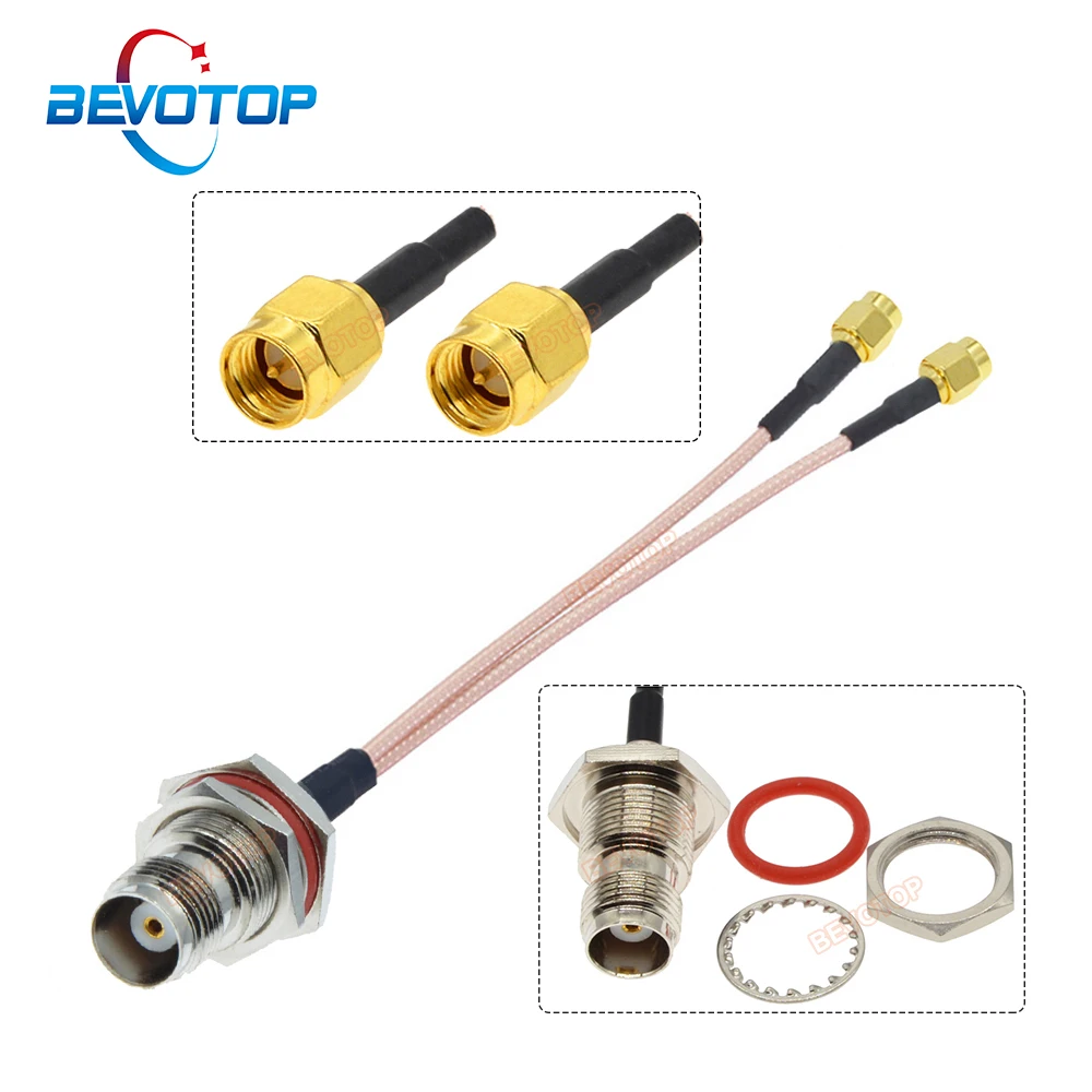 2 Pz T Tipo SMA Spina Maschio A 2 SMA Adattatore Jack - Foto 10