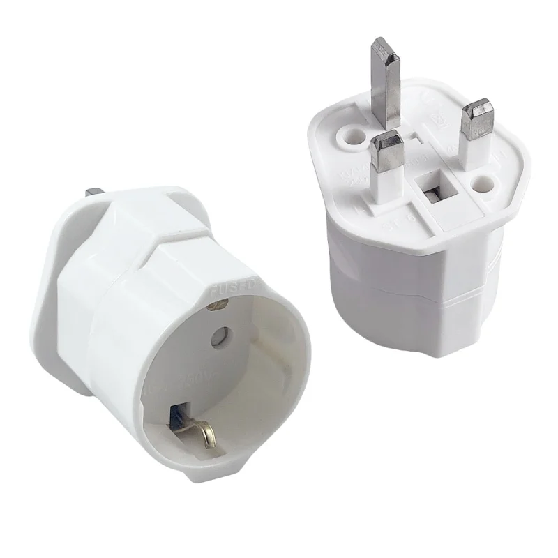 ยุโรป EU To UK ปลั๊กอะแดปเตอร์มาตรฐานยูโร 250V EU ปลั๊ก UK ซ็อกเก็ตไฟฟ้า Power Adapter ซ็อกเก็ตไฟฟ้า Outlet 1