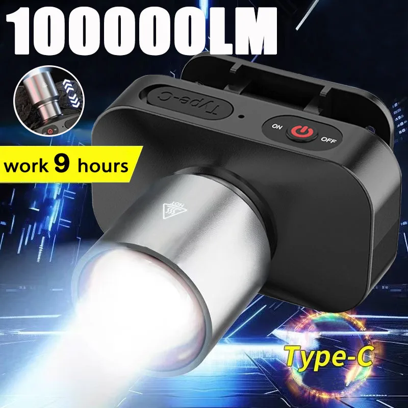 Strong Light Headlight LED Head Built-in Battery Head Lamp Rechargeable Led Headlamp For Fishing Searching Camping Outdoor head flashlight,cob headlamp