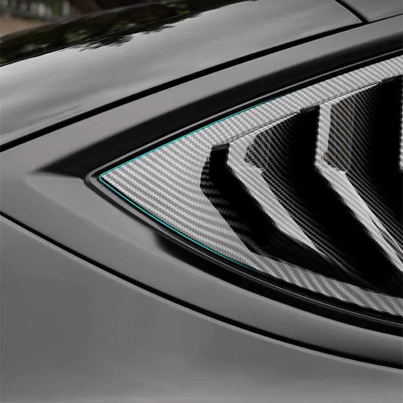 

Car Window Shutter Cover Louver Side Vent Trim Triangle Modified Accessories ABS For Tesla model 3 model Y Auto Accessories