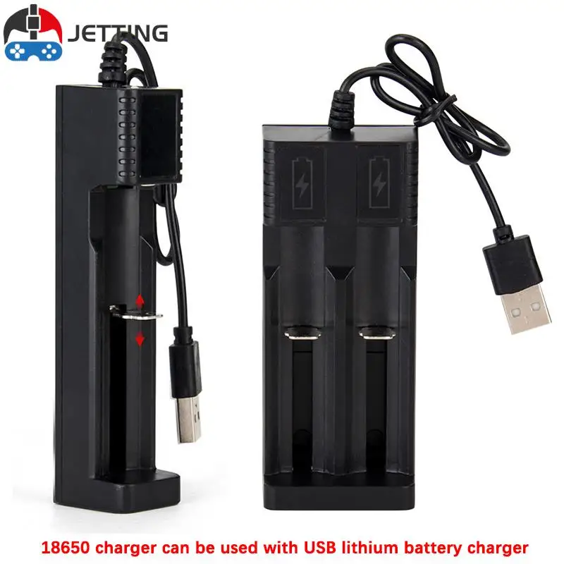 

1/2 Slots Smart Lithium Battery Charger Universal Battery USB Charger Smart Chargering For Rechargeable Batteries 18650 Charger
