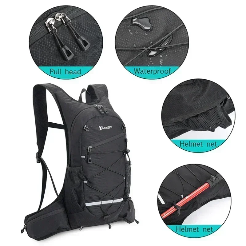 Hiking Rucksack Waterproof Polyester Wear-resistant Women Men Trekking Backpack Layered Sport Storage Bag for Exercise Fitness 4