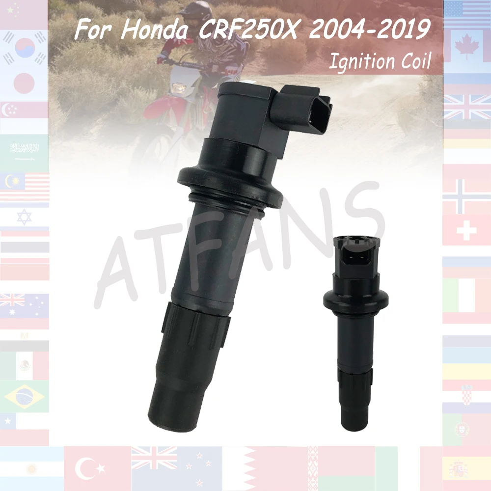 혼다 CRF250X 2004-2019 CRF 250 X 2005 2006 2007 2008 2009 2010 2011 2012 2013 2014 2015 2Pcs 점화 코일 점화 플러그 캡