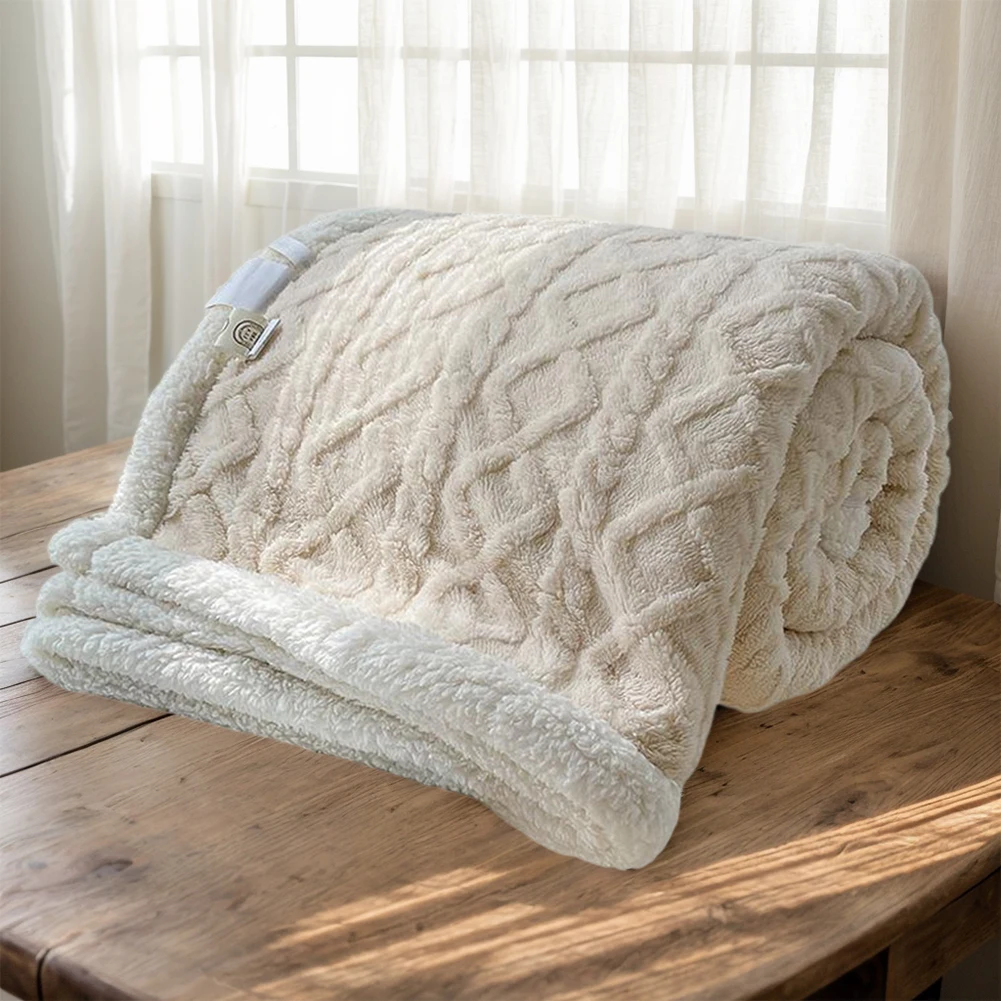 Soft Double Sided Flannel Throw Sofa Cover Blanket