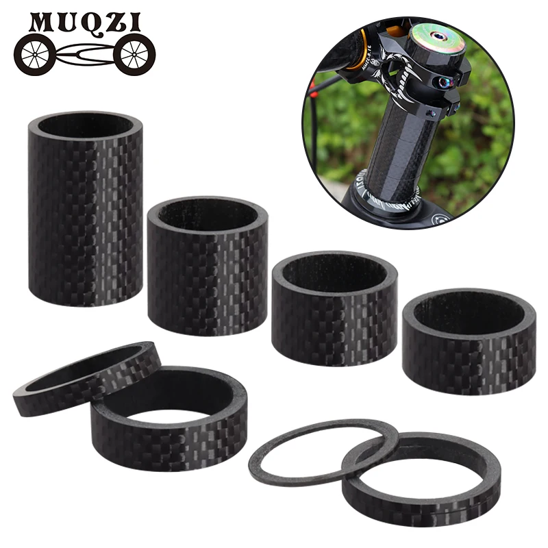 MUQZI Bike Headset Spacer Carbon Fiber Stem Spacers MTB Road Bike 28.6mm  Fork Washer 1 2 3 5 10 15 20 30 50mm - AliExpress
