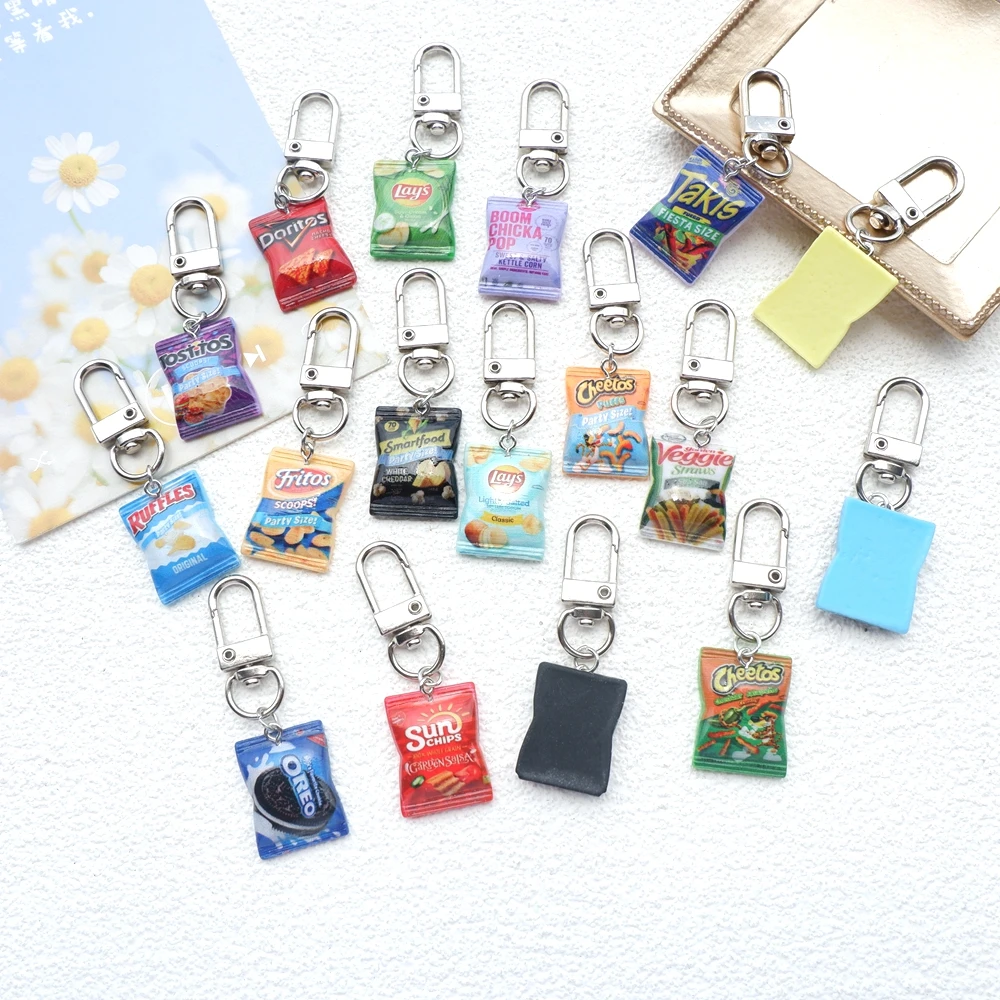 Set of 2 Adorable Snack-Themed Keychain Accessories