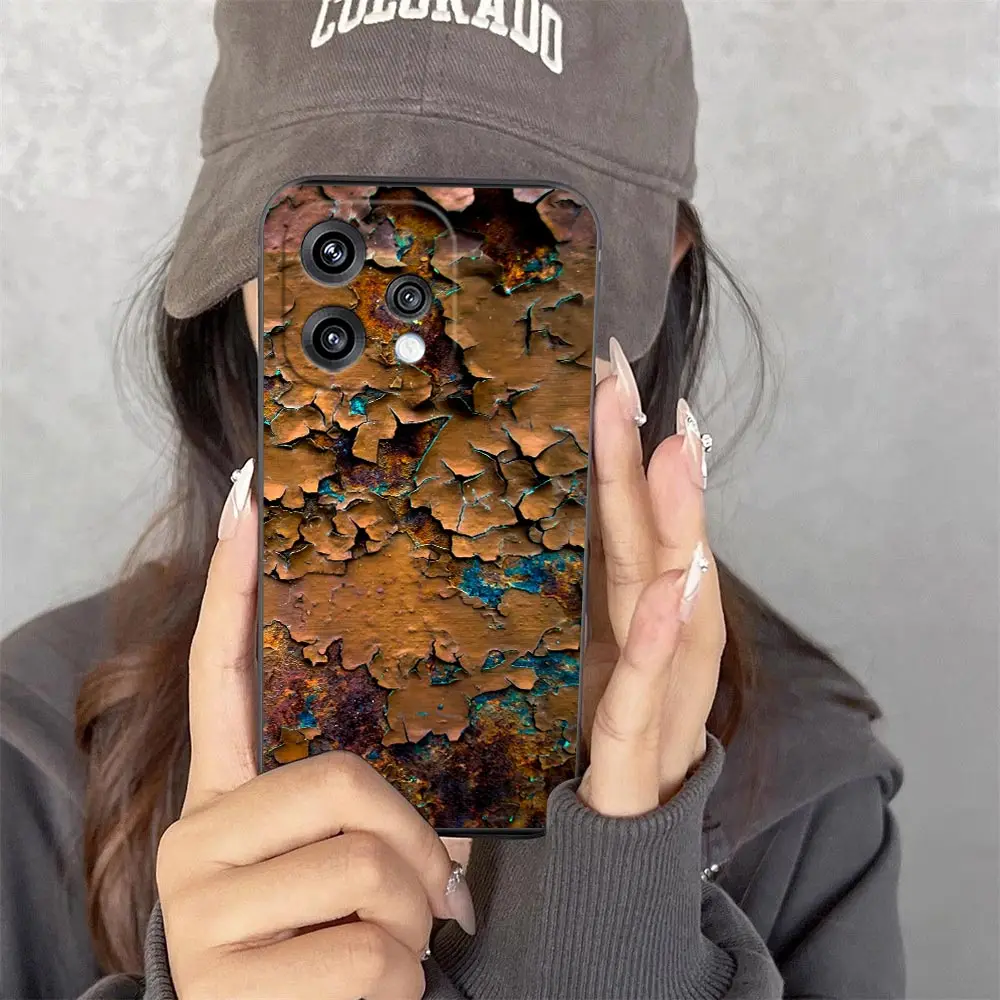 Durable TPU Phone Case with Coarse Metal Texture and Rustic Finish