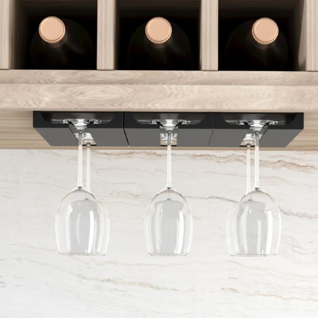 Glassware Drying Storage Hanger For Kitchen Bar Wine Glass Holder Hanging Wine  Glass Holder Under Shelf Plastic Stemware Rack - AliExpress