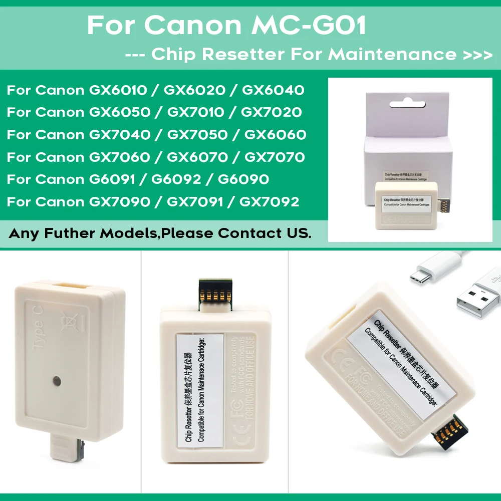 

MC-G01 сброс чипа резервуара для Canon MAXIFY GX7010 GX7020 GX7030 GX7040 GX7050 GX7060 GX7070 GX7080 GX7090 GX7091