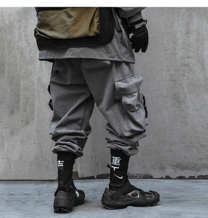 11 BYBB'S DARK Men Joggers Techwear Cargo Sweatpants Hip Hop Multi-Pocket Casual Loose Trousers Pants Black Streetwear 2022SS green cargo pants