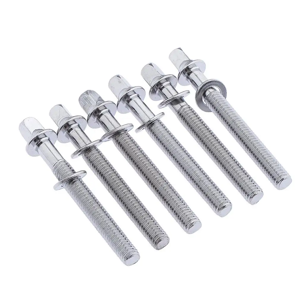 6 Pcs 5mm Drum Screws Stainless Steel Drum Tensioning Rods Tensioning Screws For Snare Drum Parts Accessories Drum Percussion Accessories, Drum Accessories, Drum Screws