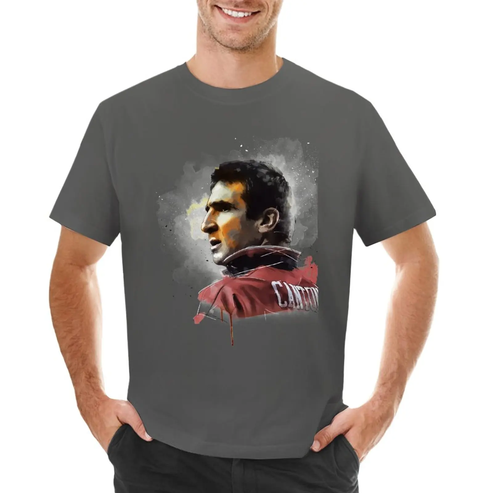 

Eric Cantona Painting T-Shirt vintage sports fans Blouse blanks t shirt men