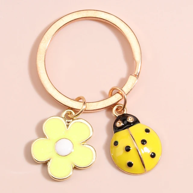 Porte-clés équation en accent d'abeille mignon pour hommes et femmes, porte- clés fleur de