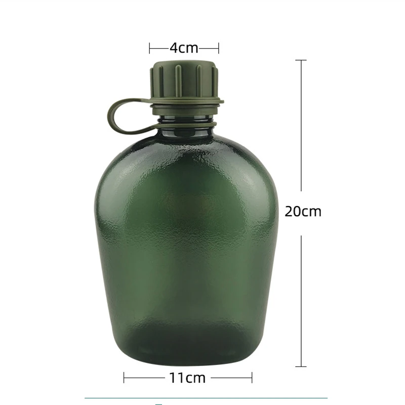 Sports Water Bottle Tritan Kettle Canteen Outdoor Sports Hiking Mountaineering Tactics Military Fan American Training Camping Sports Portable