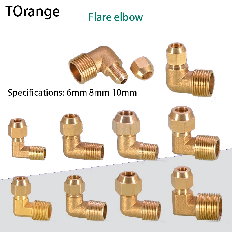 

Copper flared elbow bell mouth copper pipe joint flared right angle 90C elbow air conditioning refrigeration accessories