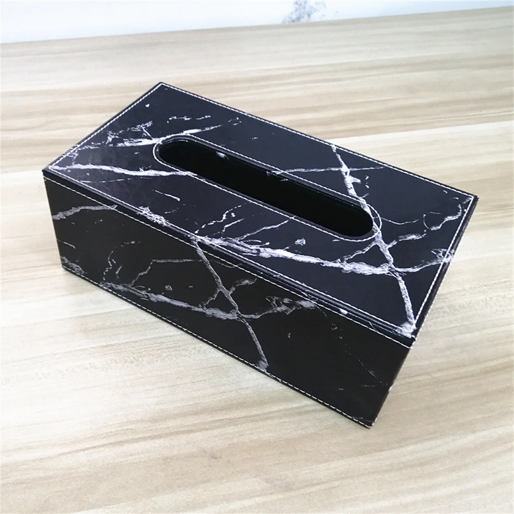 Leather Tissue Box High Quality Car Tissue Paper Dispenser Tissue Storage Container Anti-moisture Household Tissue Storage Box 6