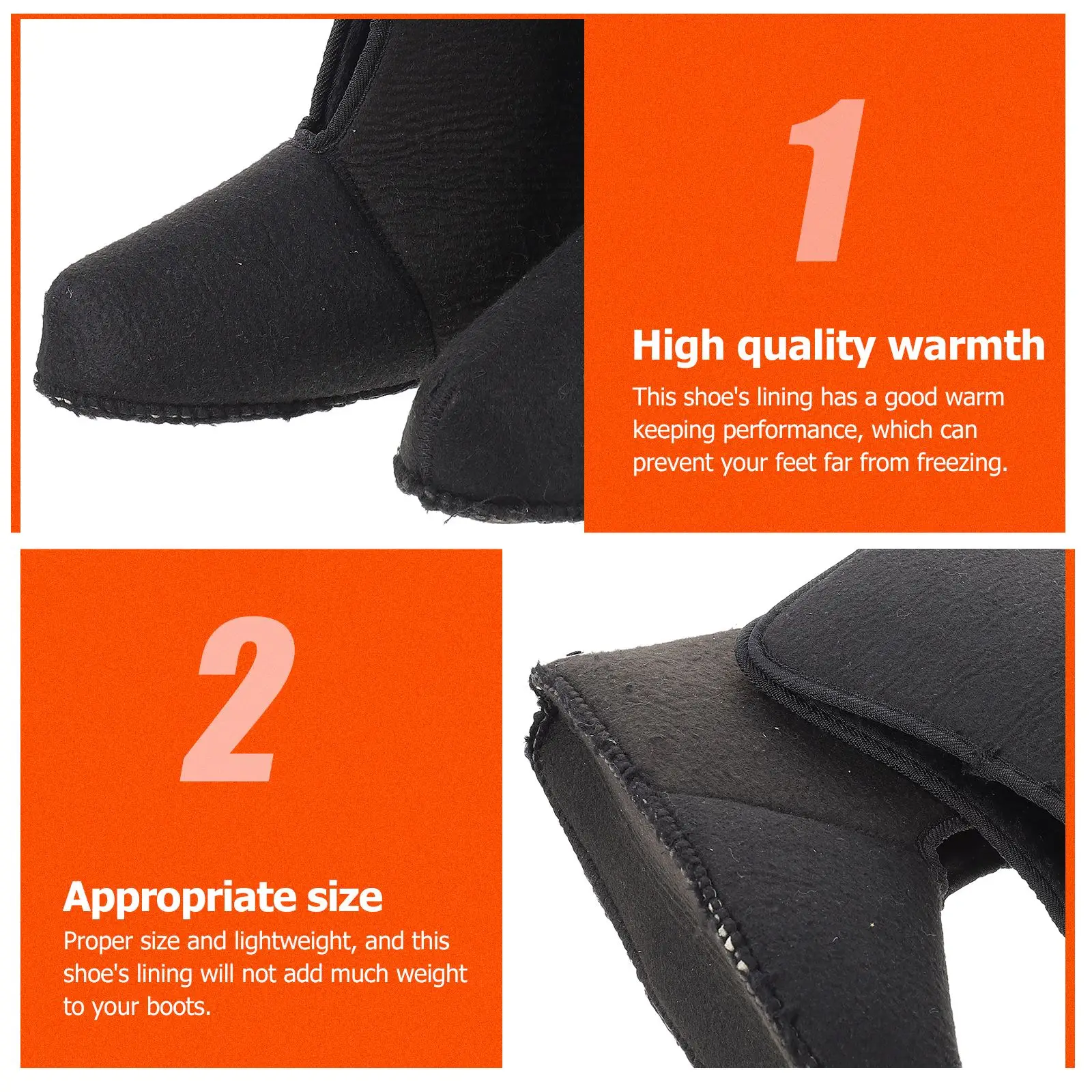 NEW Boot Lining Warmth Inner Cover Shoes Winter Boots Inside Cushion Socks Hunting Comfortable Fishing Keep Accessory
